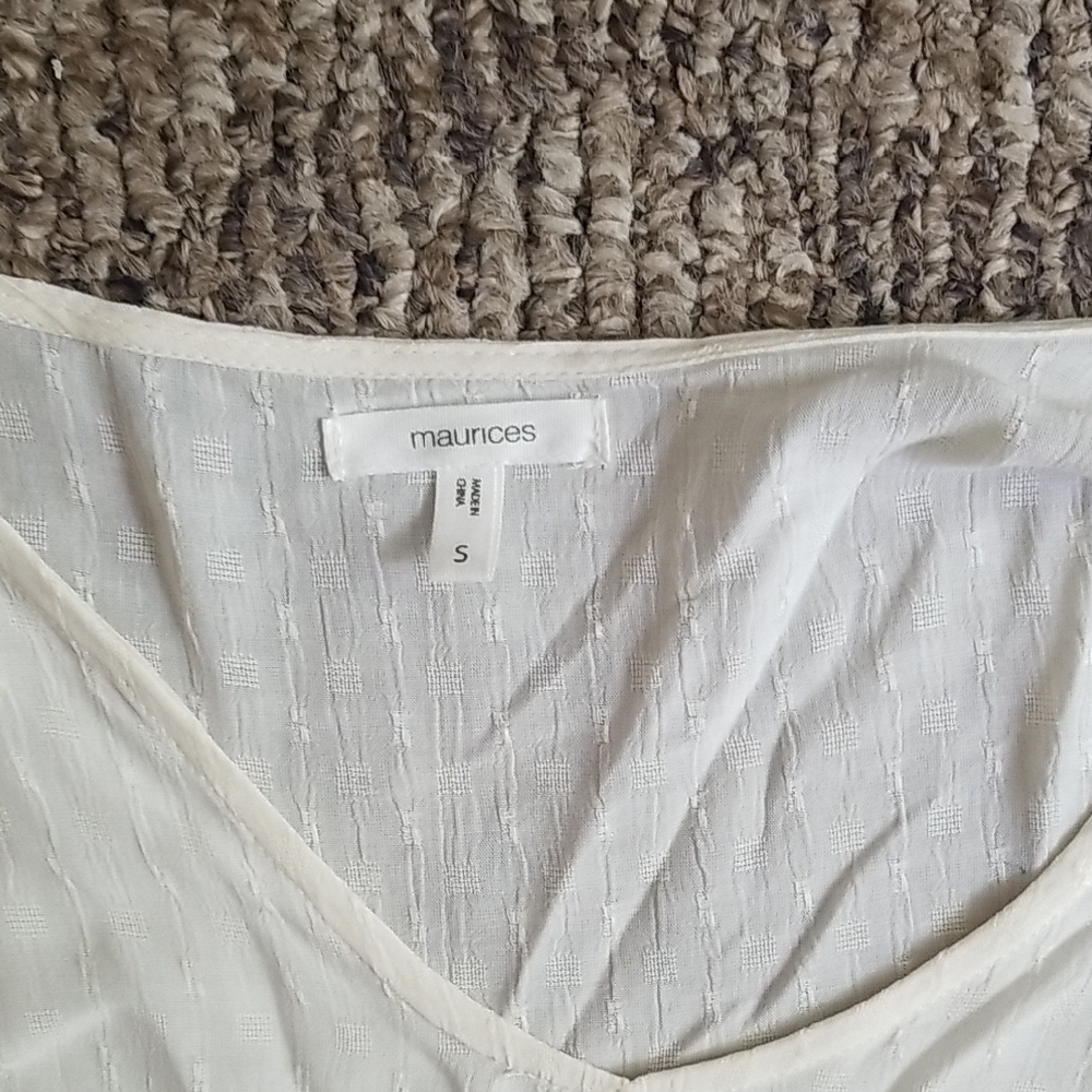 Maurices Cream Relaxed Blouse with Embellished Details - Picture 3 of 3